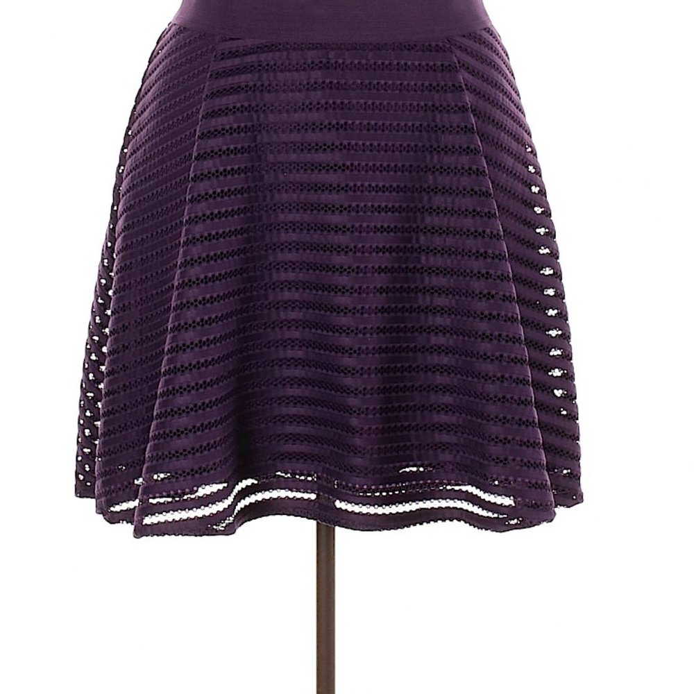 TORRID Purple Striped Mesh Mini Skirt NWT sz 2 - Picture 5 of 9